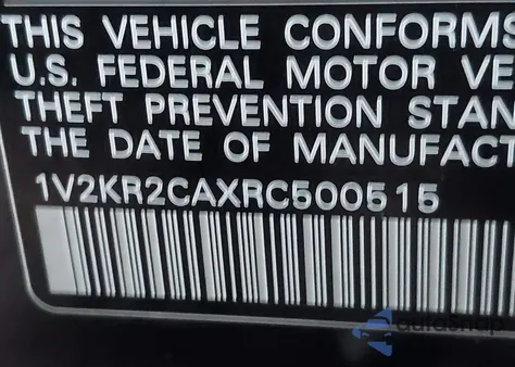 2024 Volkswagen Atlas 2.0T Se W/Technology z USA, uszkodzony, nr VIN 1V2KR2CAXRC500515